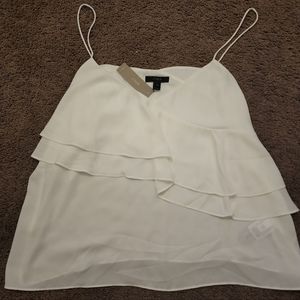 Jcrew white layered blouse size 12